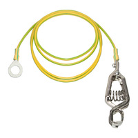 Erdungskabel, 1 Zange 1 Ring, L=2m, 1 Stück