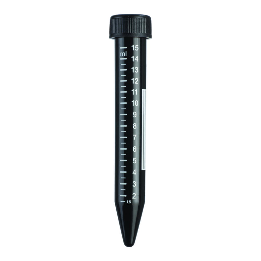 Zentrifugenröhrchen, schwarz, PP, steril