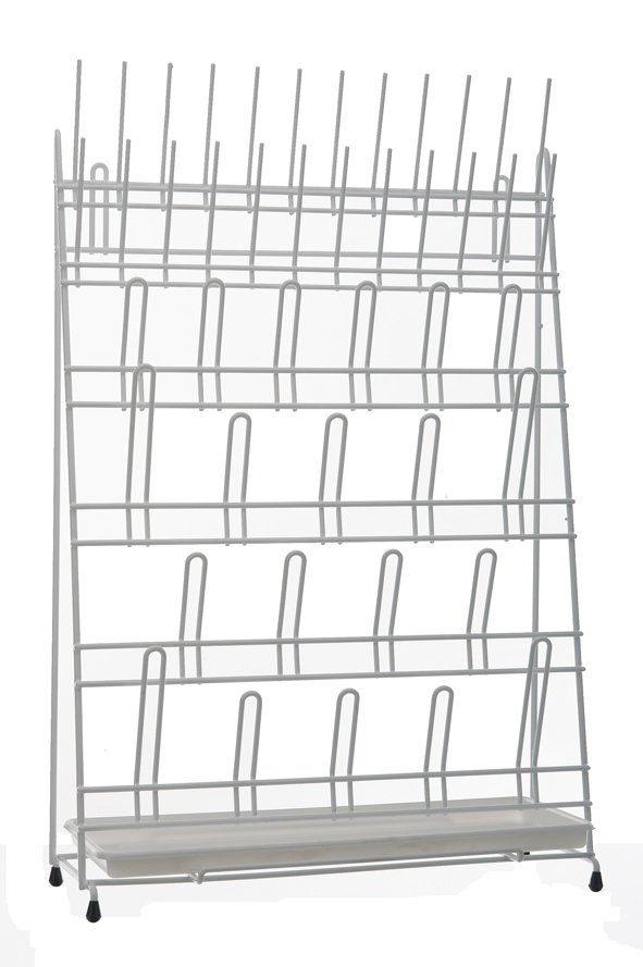 Abtropfgestell, PVC beschichtet, 420x160x610mm, 44 Steckplätze