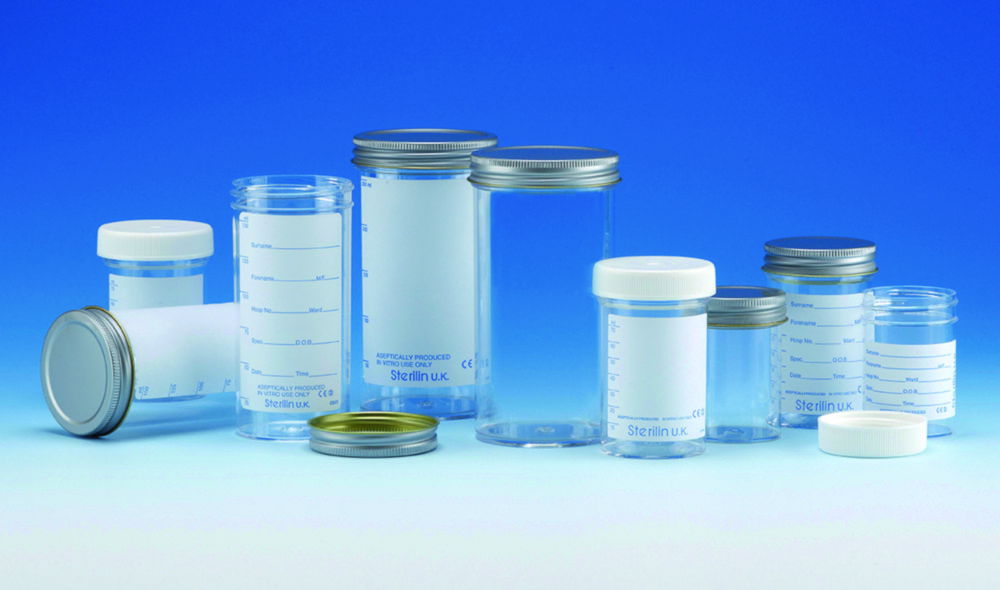 Probenbehälter, Sterilin™, PS, mit Schraubverschluss Probenbehälter, Sterilin™, PS, mit Schraubverschluss