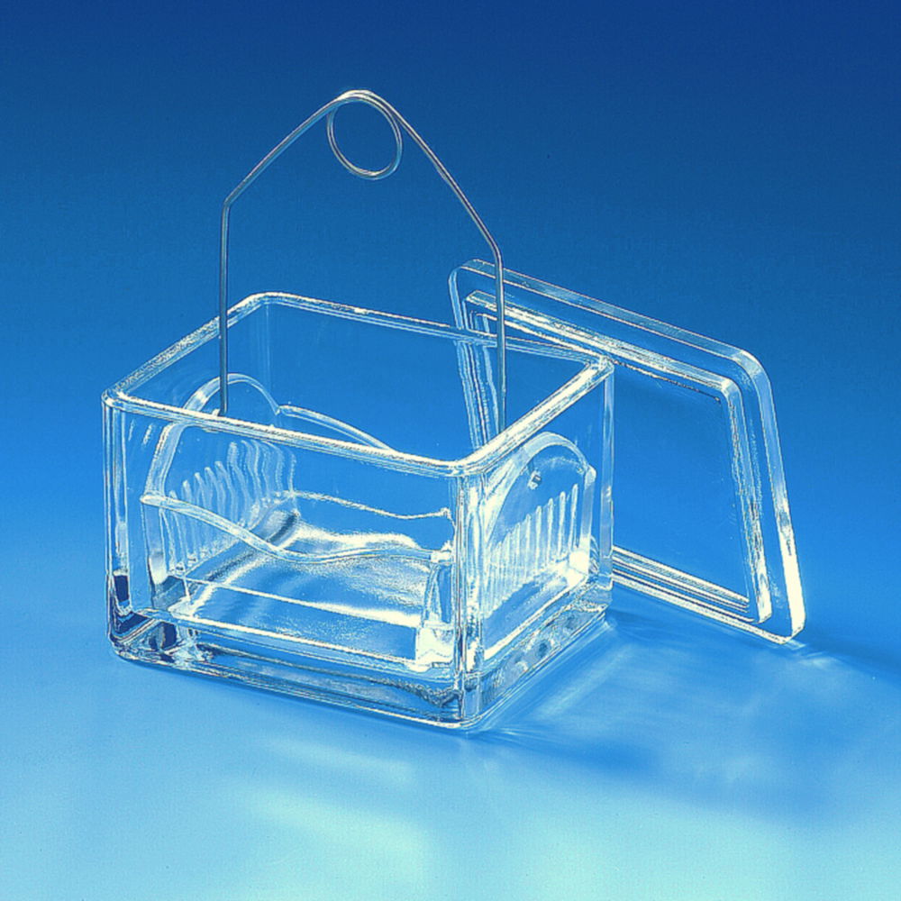 Staining troughs, soda-lime glass Staining troughs, soda-lime glass