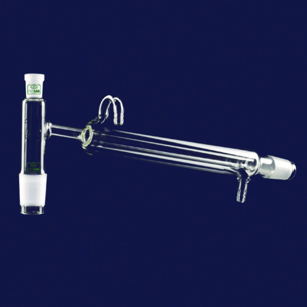 Stillheads, ground glass joint, with integral Liebig condenser Stillheads, ground glass joint, with integral Liebig condenser