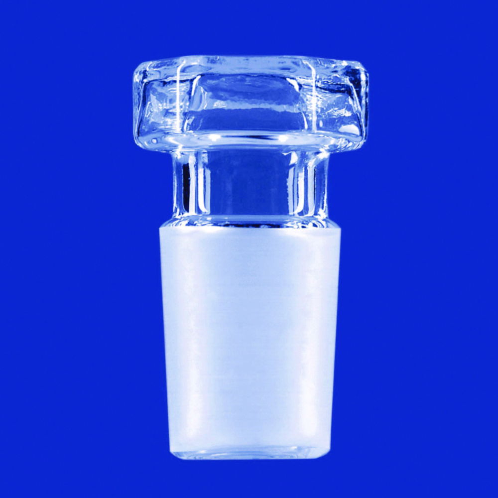 Hollow stoppers, hexagonal plate, borosilicate glass 3.3 Hollow stoppers, hexagonal plate, borosilicate glass 3.3