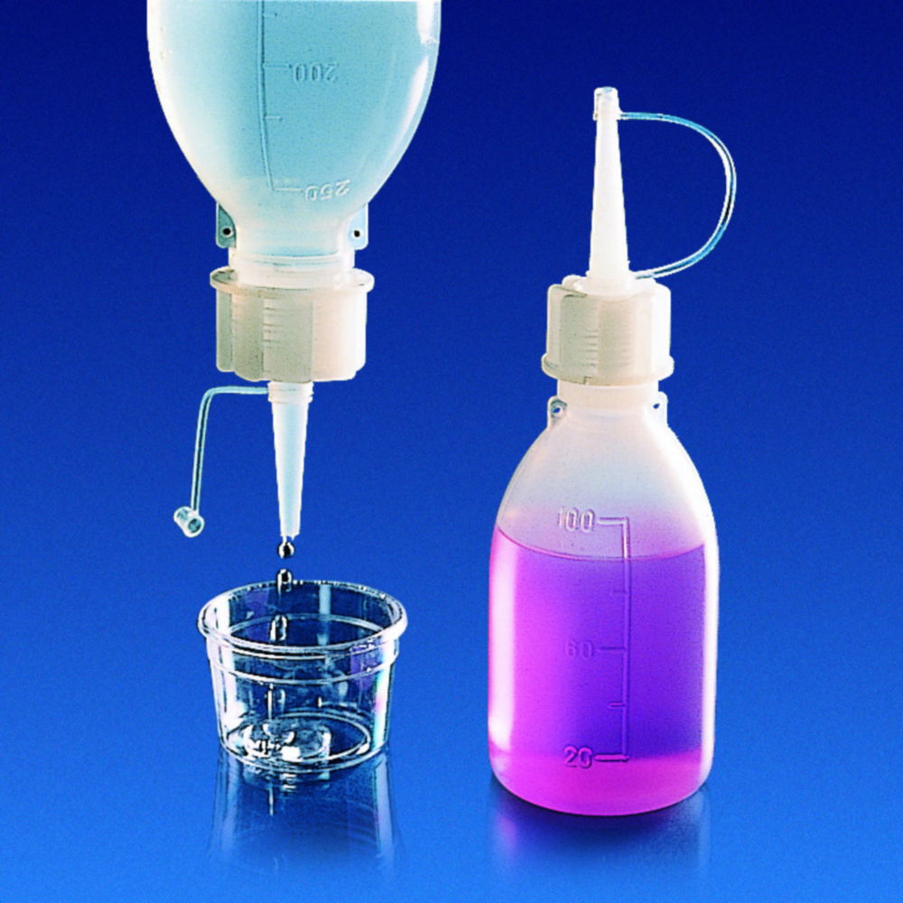 Dropping caps, PE, with long spout