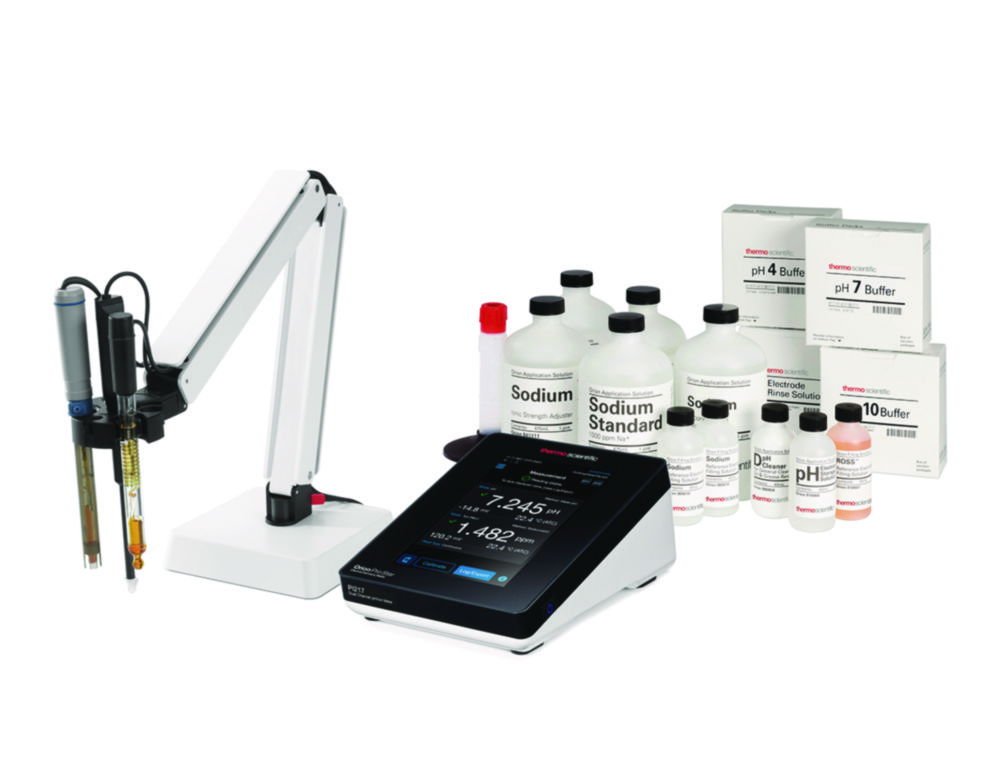 Dual channel pH/ion meter Orion™ Pro Star PI217, pH/sodium kit