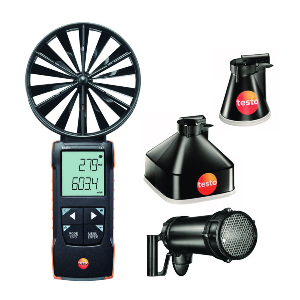 Flügelrad-Anemometer testo 417, Tricher-Set 2 Flügelrad-Anemometer testo 417, Tricher-Set 2