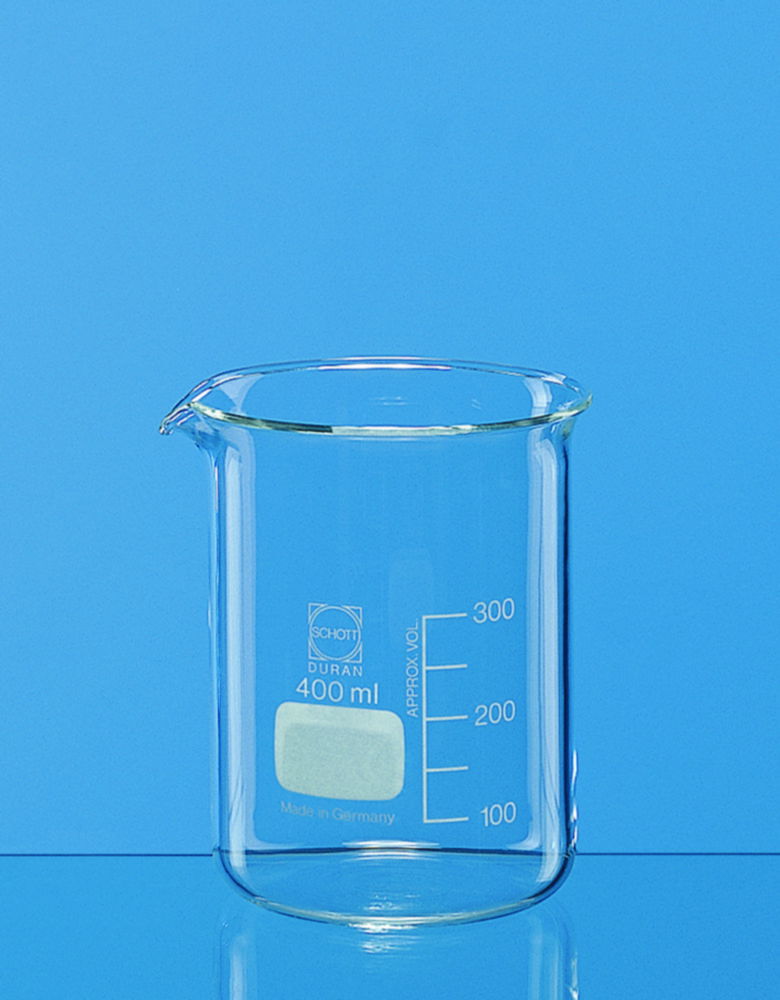 Becher, Boro 3.3, niedrige Form Becher, Boro 3.3, niedrige Form