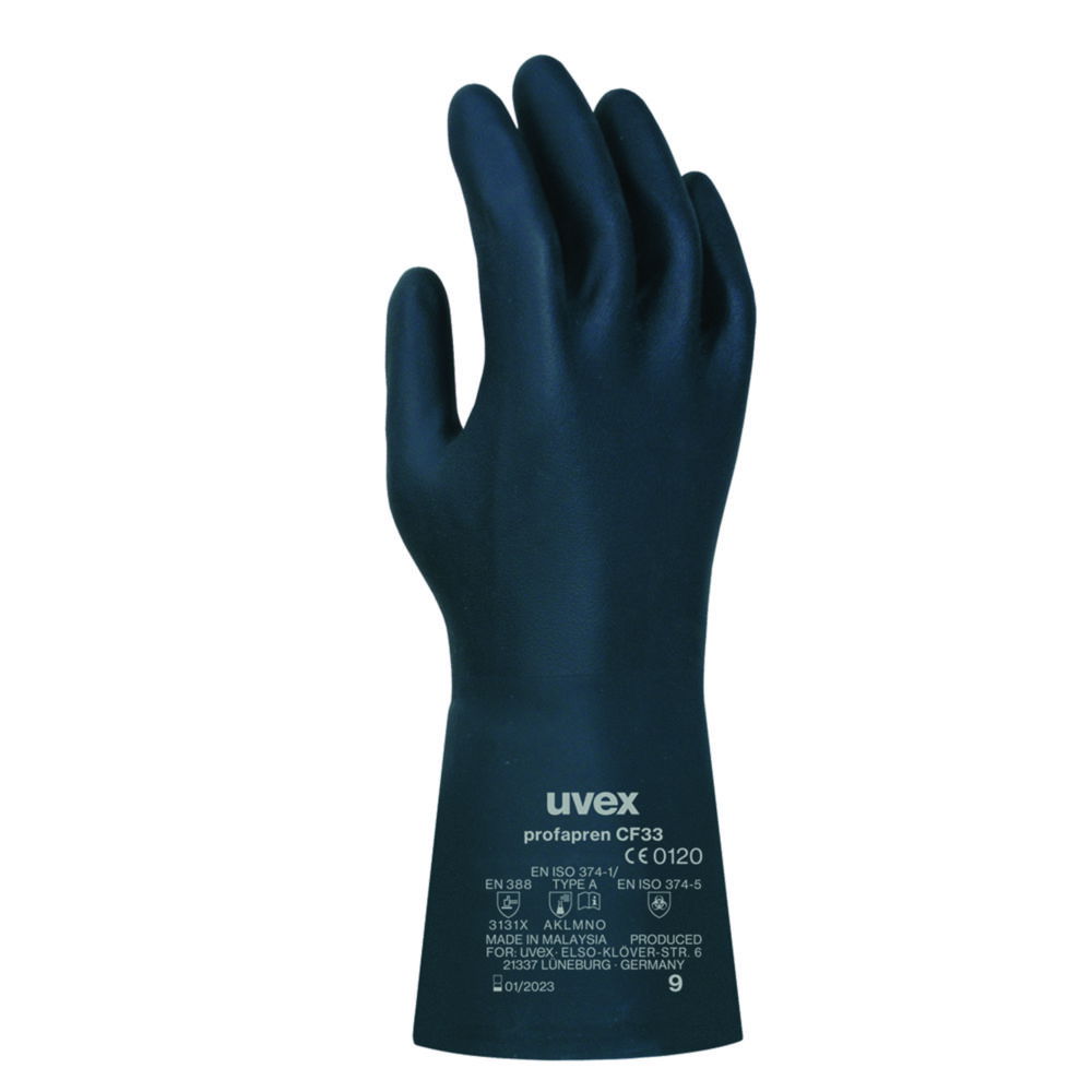 Chemikalienschutzhandschuh uvex profapren CF 33, Chloropren/Latex