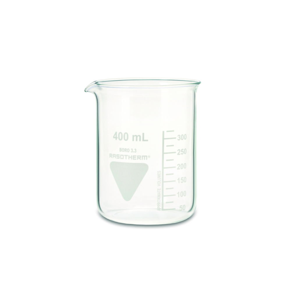 Beakers, Borosilicate glass 3.3, low form